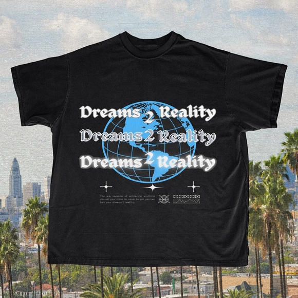 Dreams 2 Reality Y2K Streetwear Unisex T Shirt - Picture 1 of 3